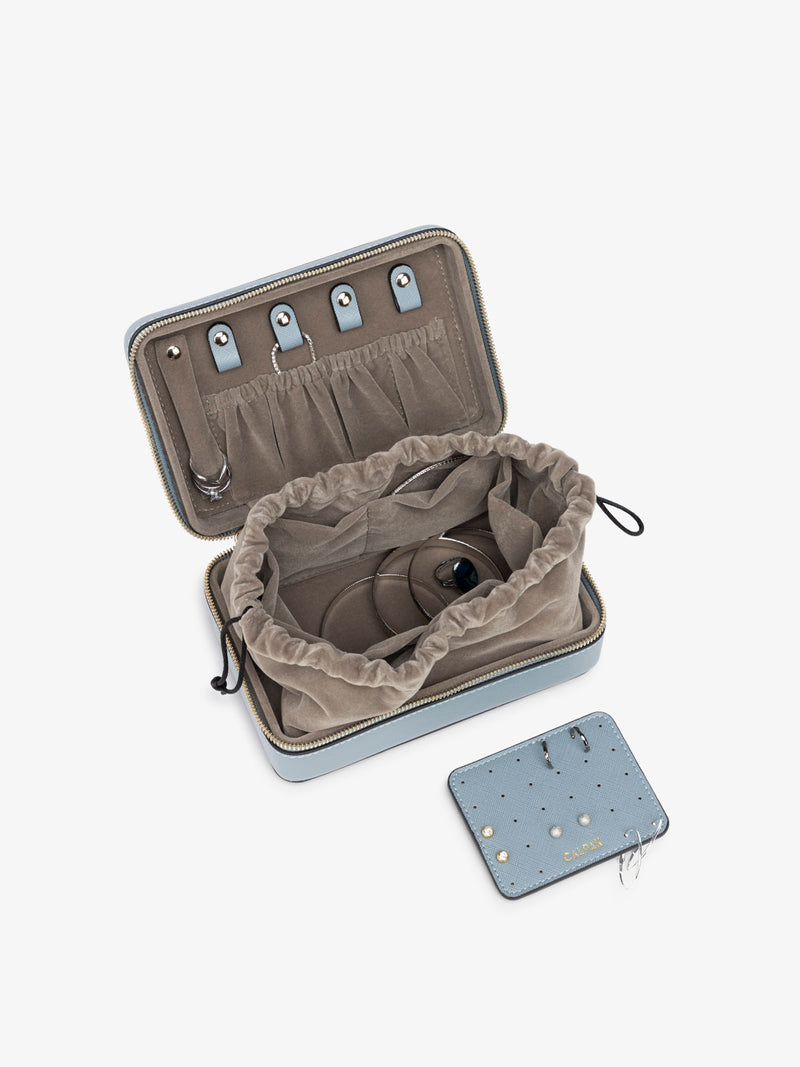 CALPAK Jewelry Case in light blue Bluebell interior