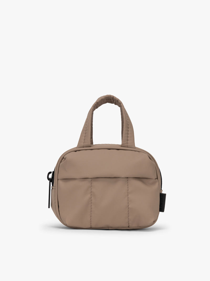 CALPAK Luka Duffel Key Pouch in brown Chocolate