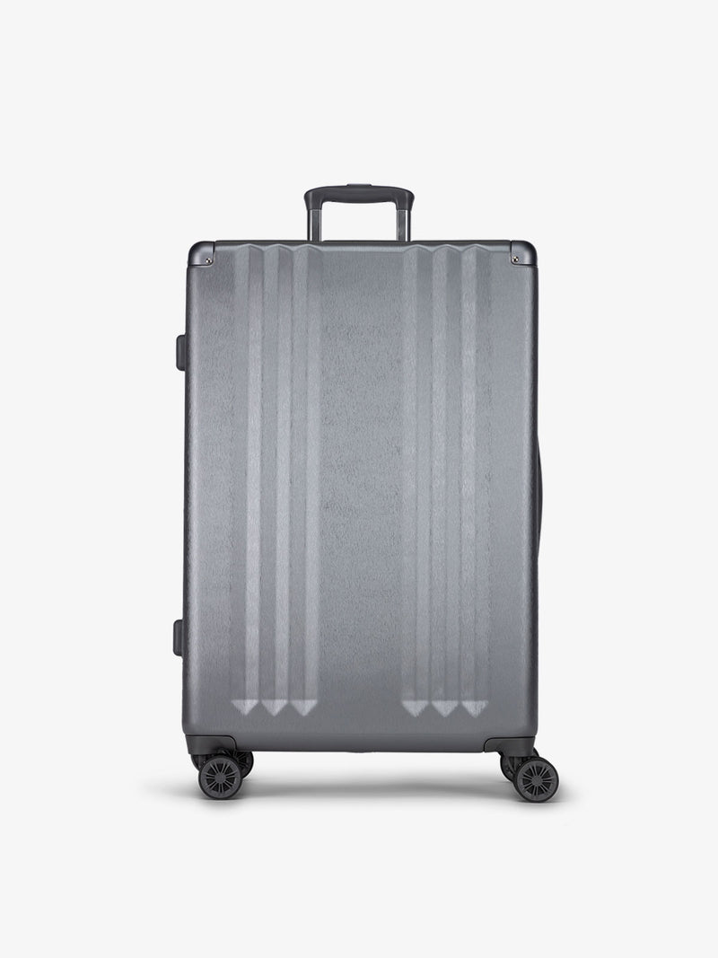 CALPAK Ambeur large luggage part of 2 piece set in gunmetal metallic gray