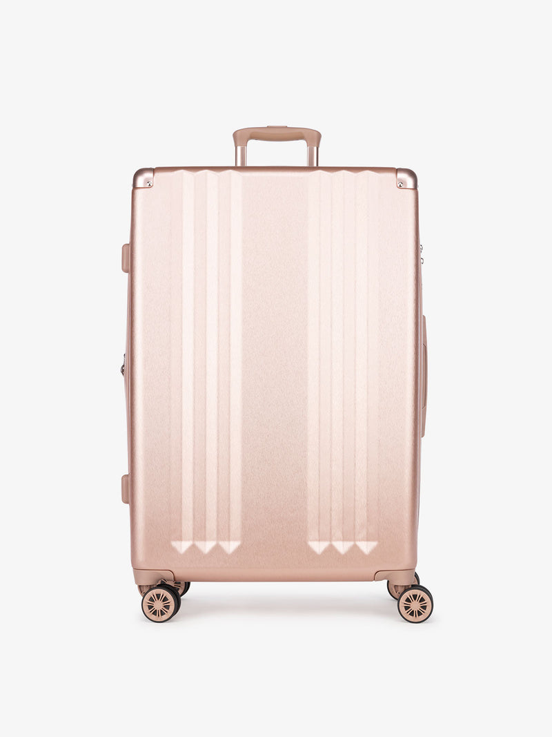 CALPAK Ambeur: lightweight rolling spinner rose gold large luggage part of 2 piece set