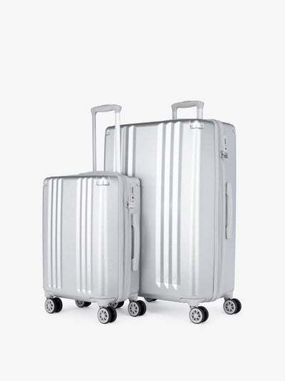 CALPAK Ambeur: 2 piece lightweight expandable silver hard shell luggage set with carry on; LAM2000-SILVER view 1