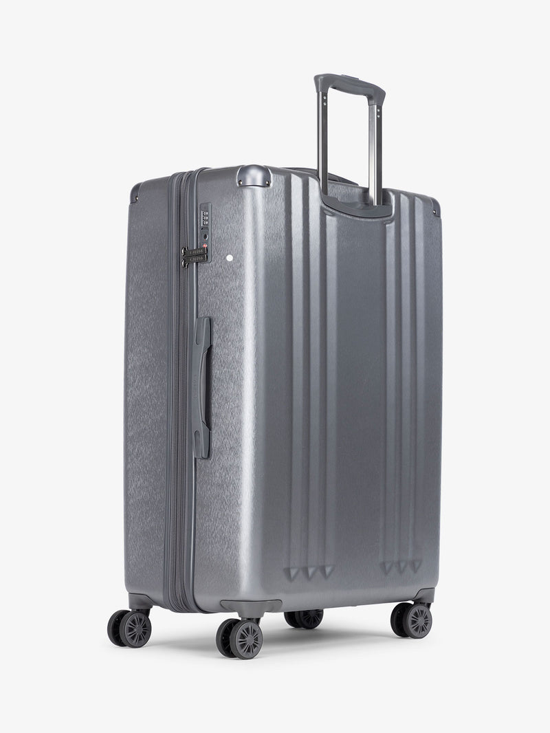 CALPAK Large 30 inch lightweight hard shell suitcase in metallic gray