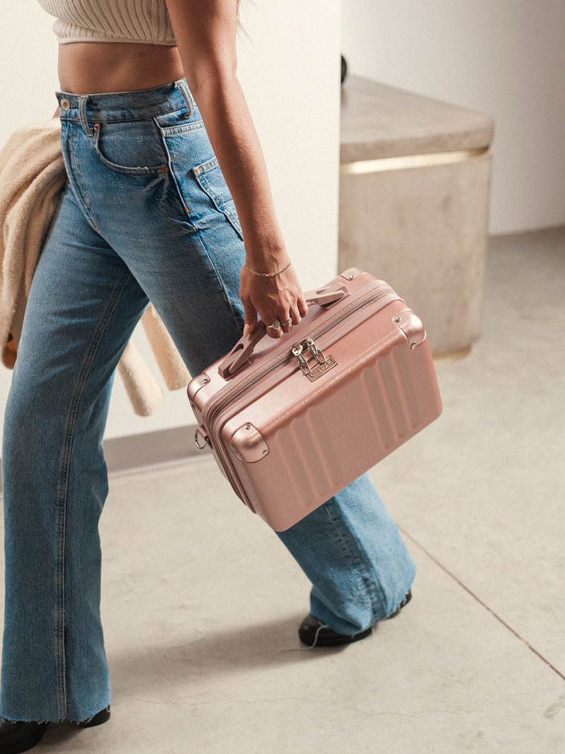 rose gold vanity case for travel