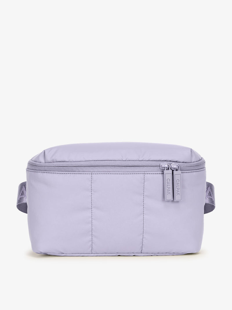 CALPAK Luka Belt Bag front view in color purple lavender Orchid