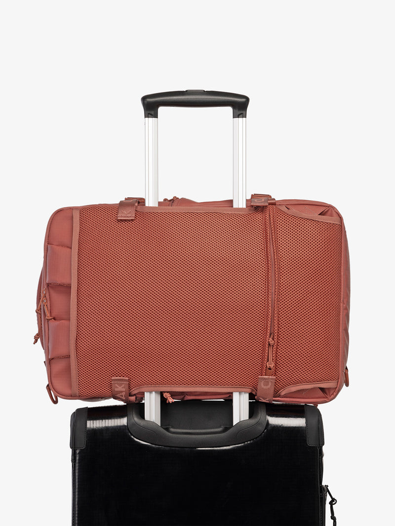 CALPAK Terra 26L Laptop Backpack Duffel in red and orange Matte Clay duffel trolley sleeve