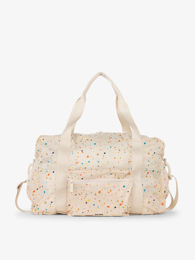 CALPAK Compakt duffel bag with removable crossbody strap and water resistant fabric in speckle; KDB2001-SPECKLE