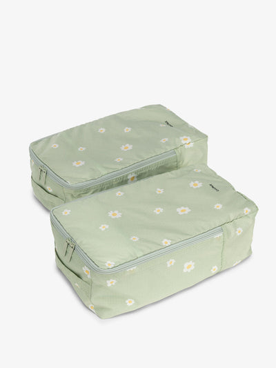 storage bags for shoes in green; KSB2001-DAISY view 1