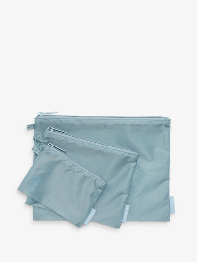 CALPAK Compakt zippered pouches in powder blue; KZB2001-POWDER-BLUE view 1