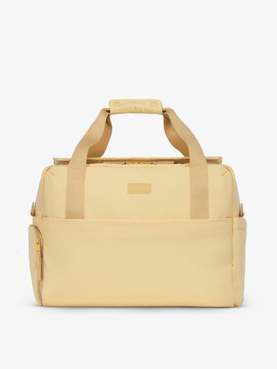 CALPAK Connect Laptop Duffel made with recycled exterior material in sunshine; DCN2401-SUNSHINE view 1