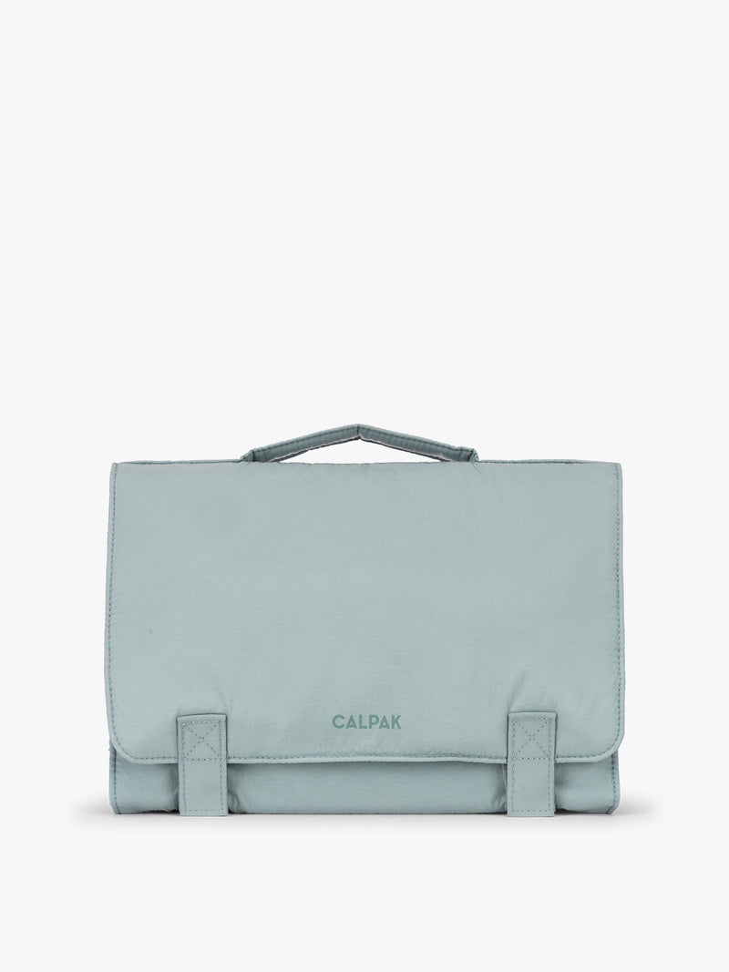 CALPAK Diaper Changing Pad Organizer in light blue Bluebell front view