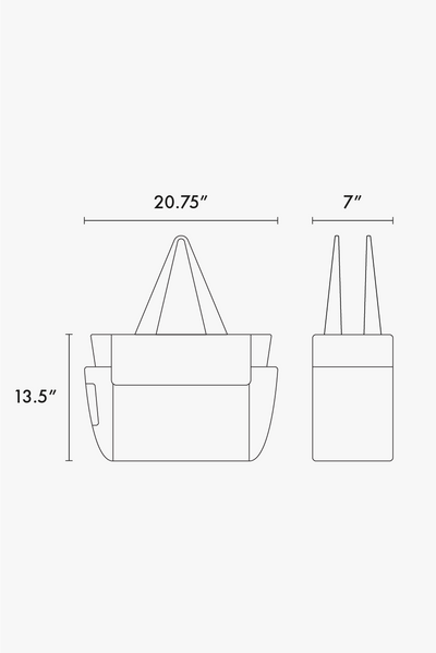 Diaper Tote Bag with Stroller Straps