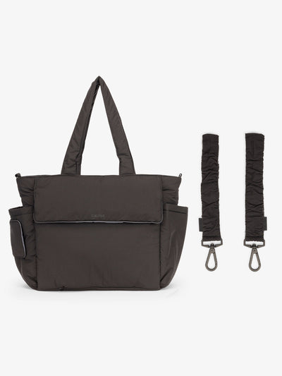 CALPAK Diaper Tote Bag with Stroller Straps included in black