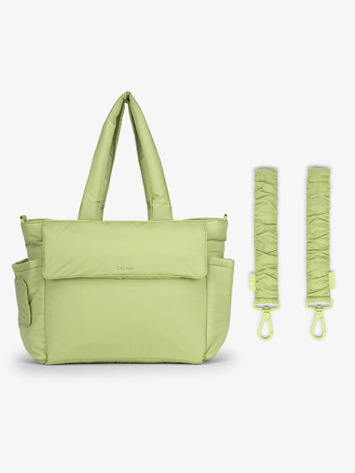 CALPAK Diaper Tote Bag with Stroller Straps included in lime