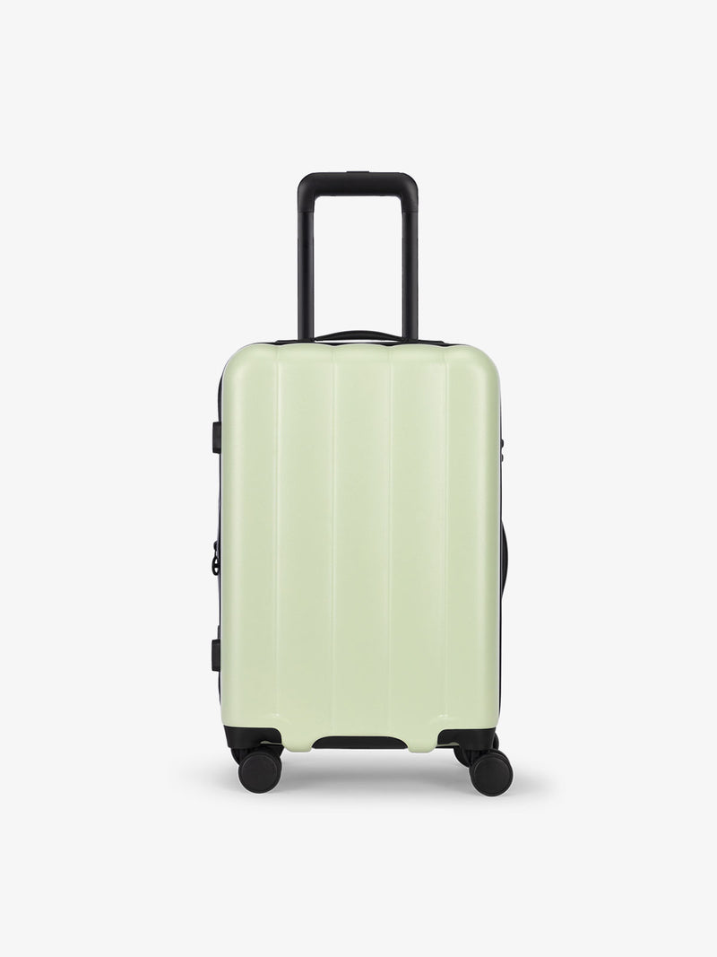 CALPAK Pacific blue carry-on luggage made from an ultra-durable polycarbonate shell and expandable by up to 2" in daisy