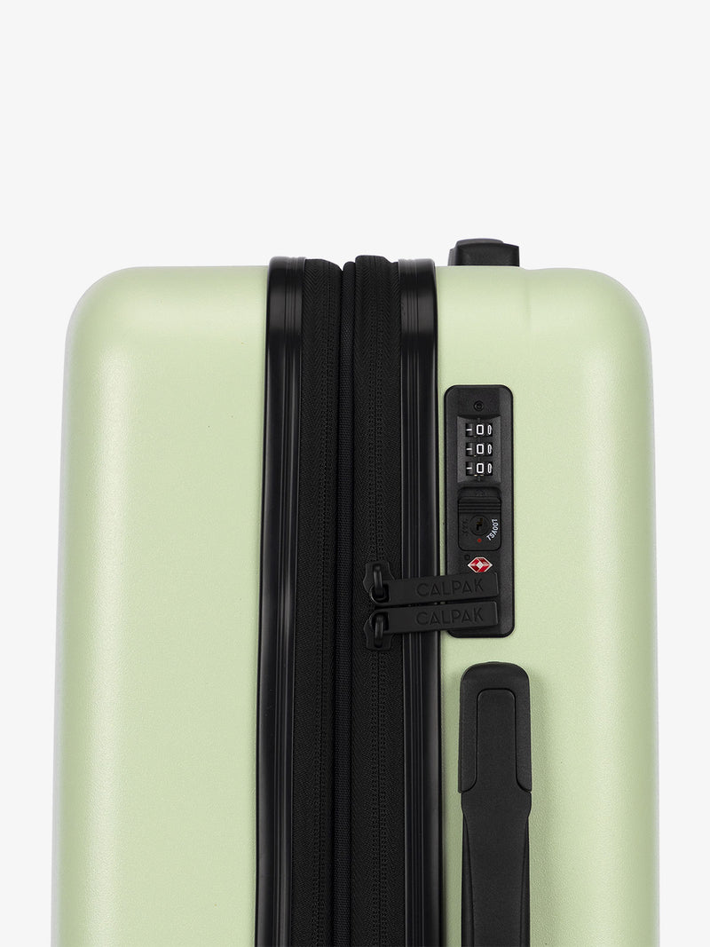 CALPAK Evry Carry-On Luggage with TSA-approved lock in light green