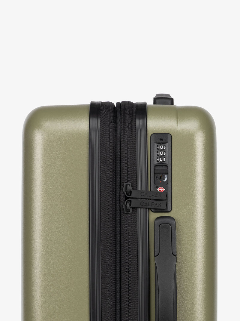 CALPAK Evry Medium Luggage with TSA-approved lock in pistachio