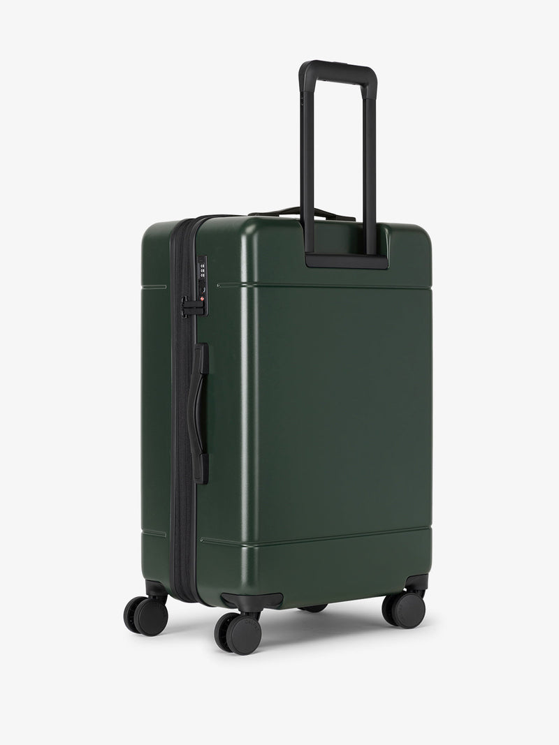 CALPAK Hue Medium 26 inch hardside Luggage back view in green Emerald