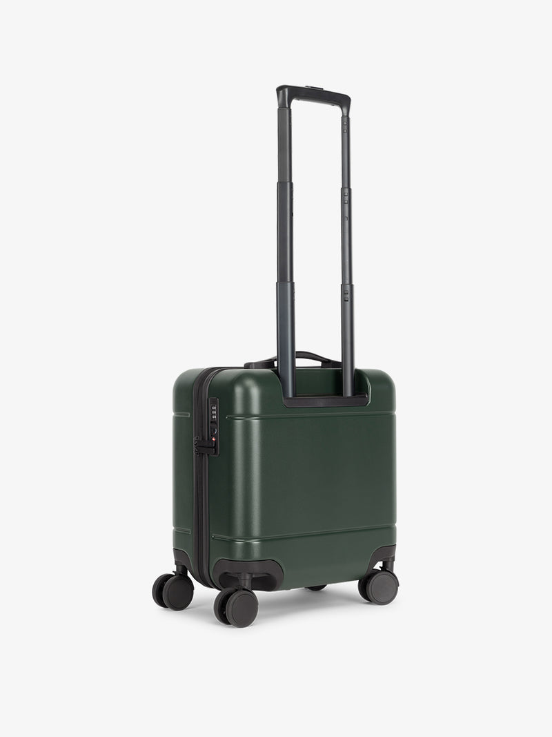 CALPAK Hue Mini Carry-On Luggage back view in green Emerald