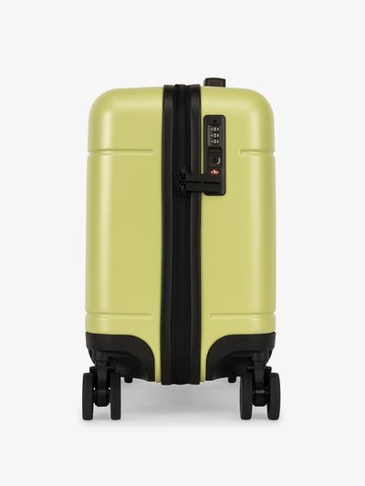 CALPAK Hue mini carry on luggage with tsa approved lock in green