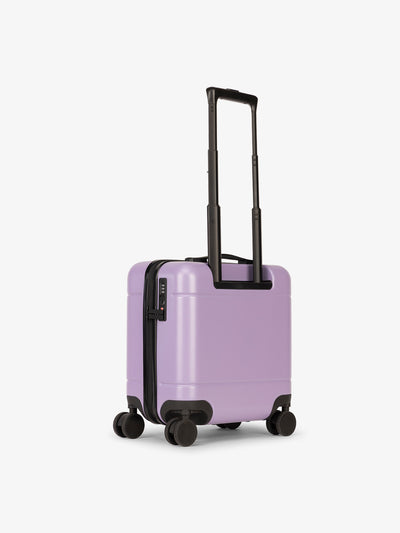 Purple CALPAK hue mini carry on luggage with telescopic handle