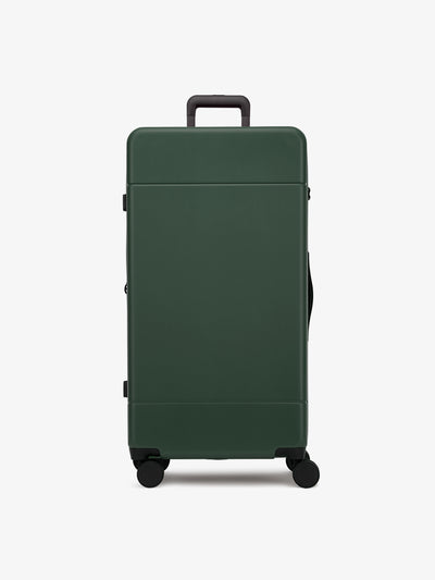 CALPAK Hue hard side polycarbonate Trunk Luggage front view in dark green emerald; LHU1030-EMERALD view 1