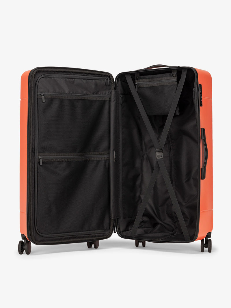 CALPAK interior of hue polycarbonate trunk luggage