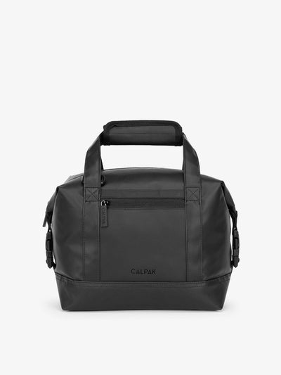 Black 8L insulated cooler bag with multiple exterior pockets and water-resistant lining by CALPAK ; ISCS2401-BLACK view 1