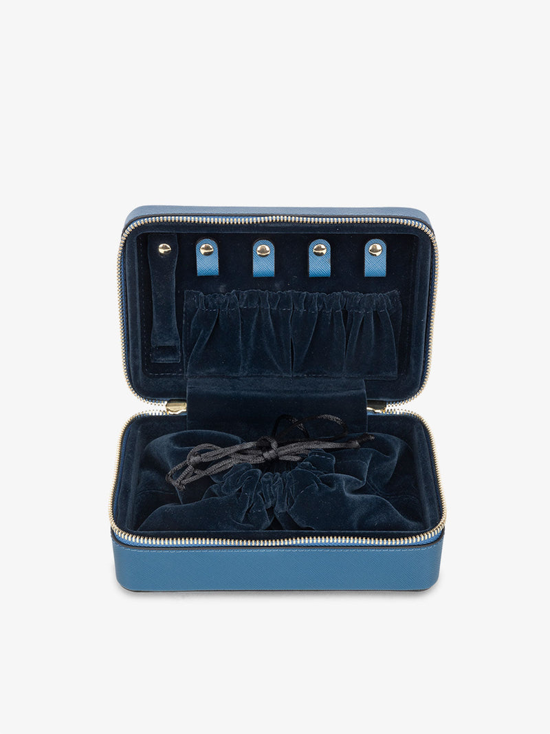 CALPAK deep sea blue travel jewelry case for women