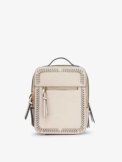 White CALPAK Kaya Mini Backpack for women; BPK2301-STONE view 1