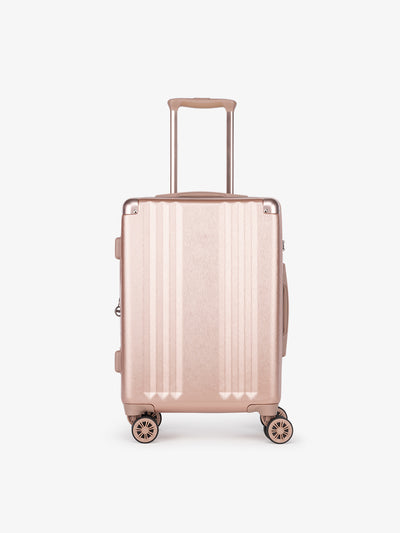 Lightweight rose gold CALPAK Ambeur 22-inch rolling spinner carry-on luggage; LAM1020-ROSE-GOLD