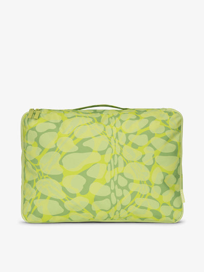 CALPAK large packing cubes with top handle in lime viper