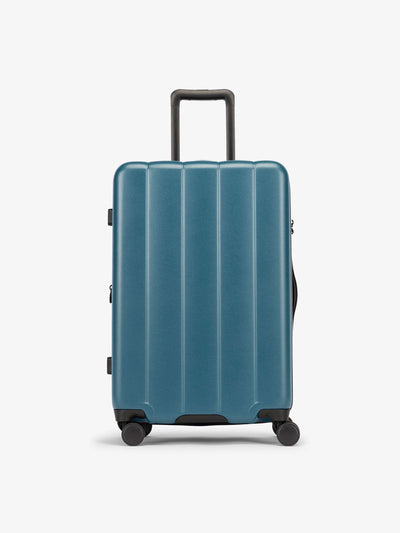 CALPAK Pacific blue medium luggage made from an ultra-durable polycarbonate shell and expandable by up to 2; LCO1024-PACIFIC view 1