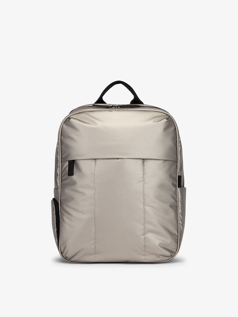 CALPAK Luka Laptop Backpack for school in metallic silver