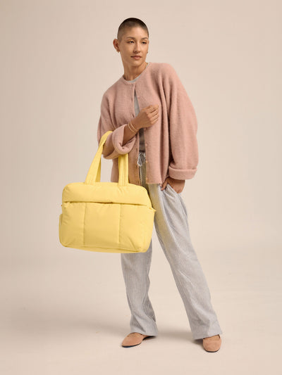 CALPAK Luka Duffel bag in butter; DSM1901-BUTTER view 2