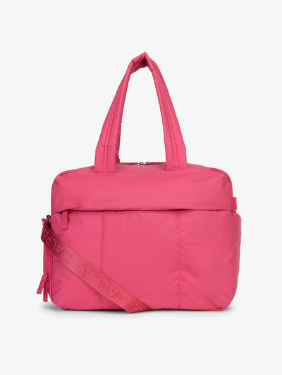 CALPAK Luka Duffel bag in dragonfruit pink; DSM1901-DRAGONFRUIT view 1