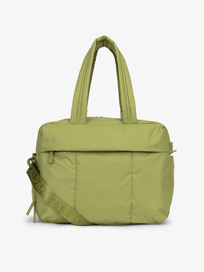 CALPAK Luka Duffel bag in pistachio green; DSM1901-PISTACHIO view 1