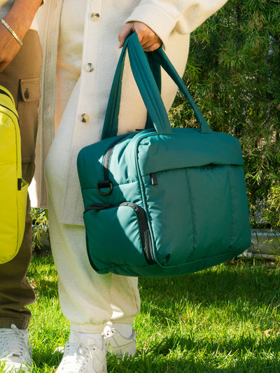 CALPAK Luka duffel bag in kale green; DSM1901-KALE view 2