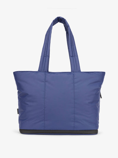 CALPAK Luka expandable tote bag with laptop compartment and padded straps in dark blue navy; ALT2201-NAVY view 1