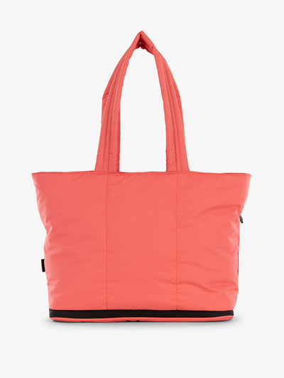 CALPAK Luka expandable tote bag with laptop compartment in pink; ALT2201-WATERMELON view 1