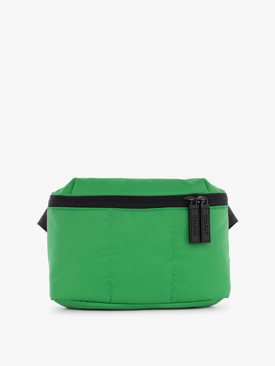 CALPAK Luka Mini Belt Bag with soft puffy exterior in green apple; BBM2201-GREEN-APPLE view 1