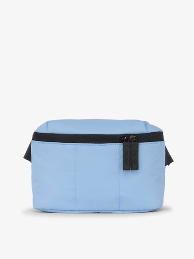 CALPAK Luka Mini Belt Bag with soft water-resistant exterior in winter sky; BBM2201-WINTER-SKY view 1