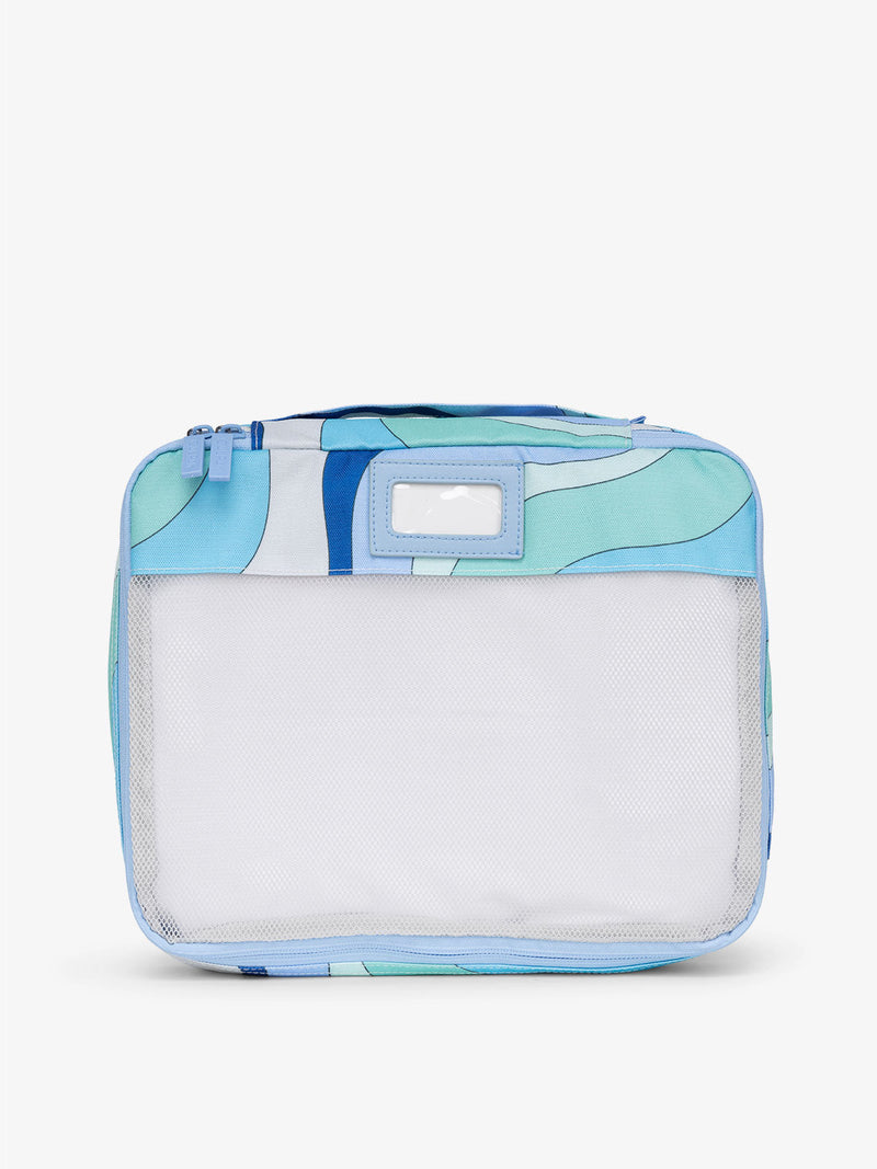 CALPAK zippered mesh packing cube with top handle