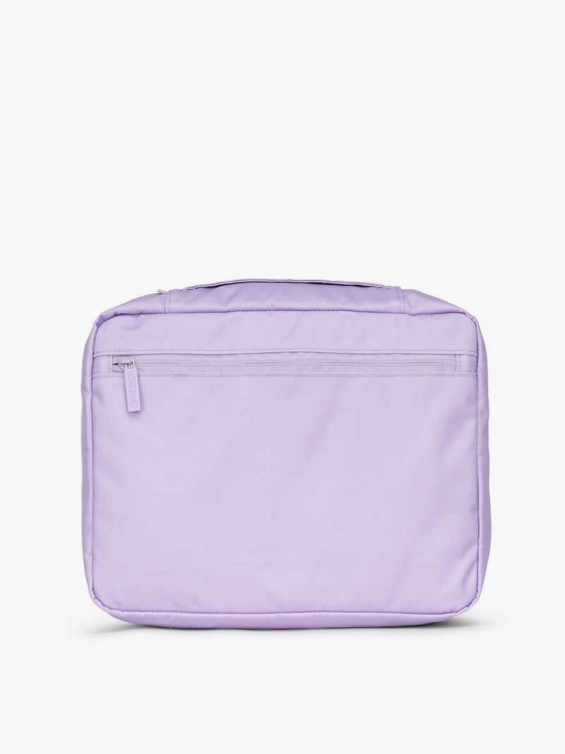 CALPAK zippered mesh organizers with top handle in orchid purple