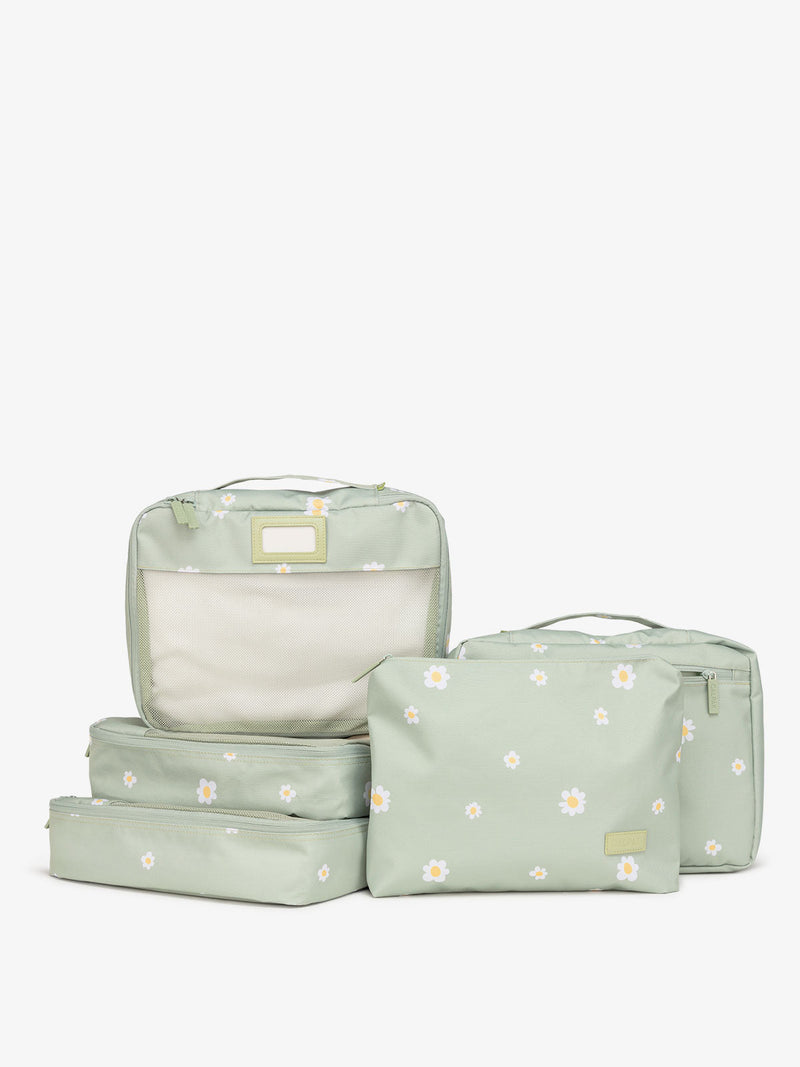 CALPAK daisy print travel organizer 5-piece set