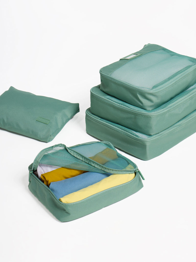 CALPAK Packing Cubes 5-Piece Set in sage green