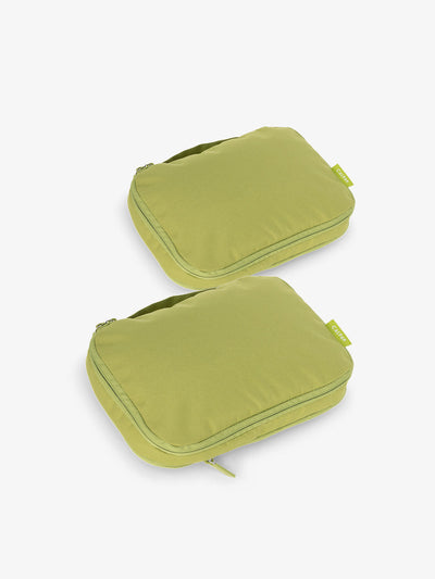 CALPAK small compression packing cubes in green; PCS2301-PALM view 1