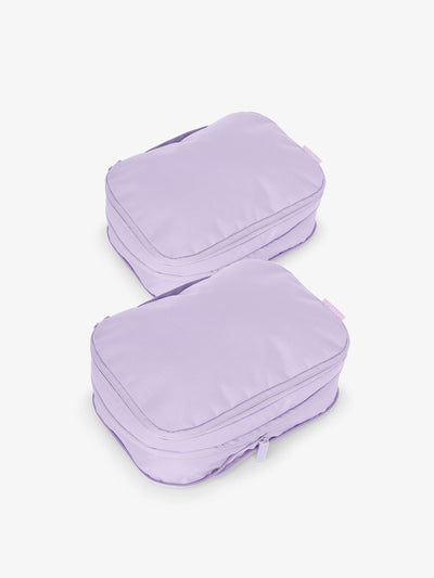 CALPAK small compression packing cubes with top handles and expandable by 4.5 inches in purple orchid