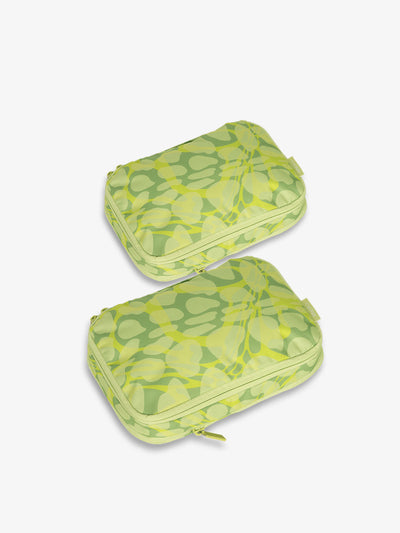 CALPAK small compression packing cubes in multi-colored green lime viper; PCS2301-LIME-VIPER view 1