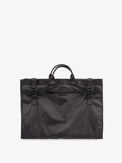 CALPAK foldable garment bag for storage with pockets in black; KGS2001-BLACK