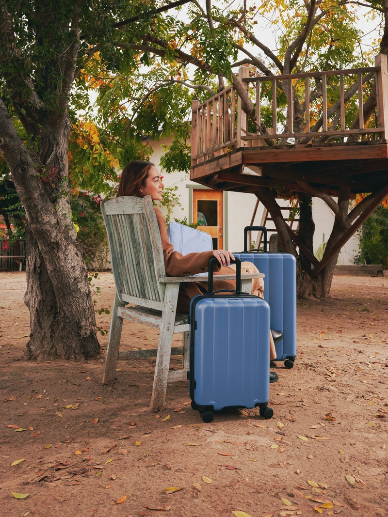 CALPAK Starter Bundle 2 piece Luggage Set with 360 spinner wheels in marine blue